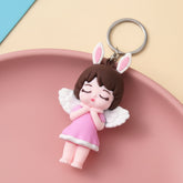 Angel Bunny Keychain